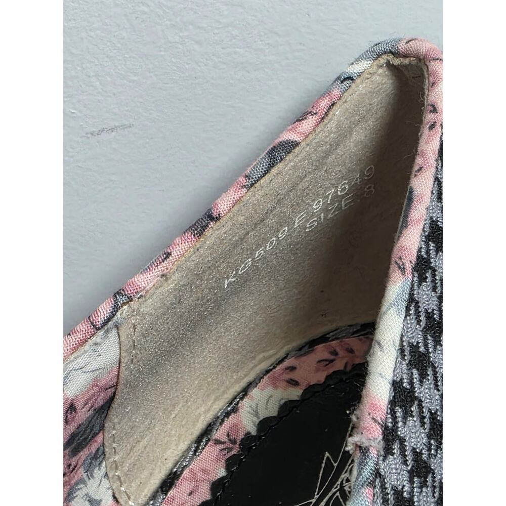 Joe Browns Women’s 10 Pink Grey Houndstooth Heels Unique Cottagecore UK Style - Picture 2 of 8